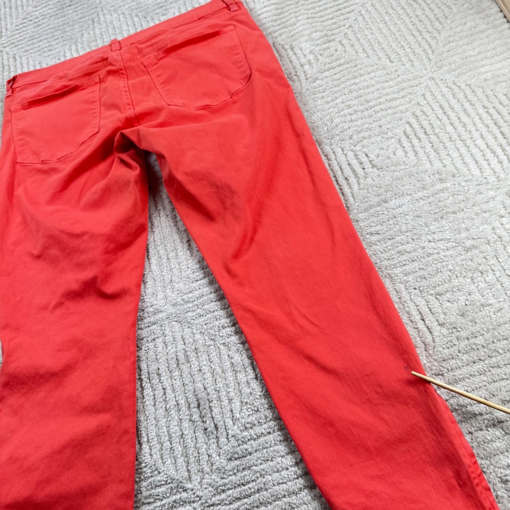 J Crew Toothpick Ankle Jeans Womens 31 Coral Orange Slim Zip Hem 78211 Casual - Picture 16 of 16